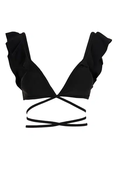 DEFACTO Trojúhelníkový bikini top s detaily a zavazováním