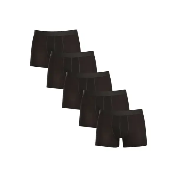 5PACK pánske boxerky nadrozmer čierne (5NBX001) 8XL
