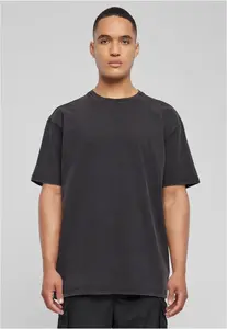 Love Yourself First Acid Washed Heavy Oversize Tee černé