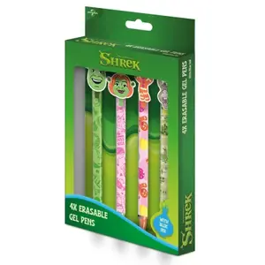 Shrek set gumovacích gelových per, 4 ks