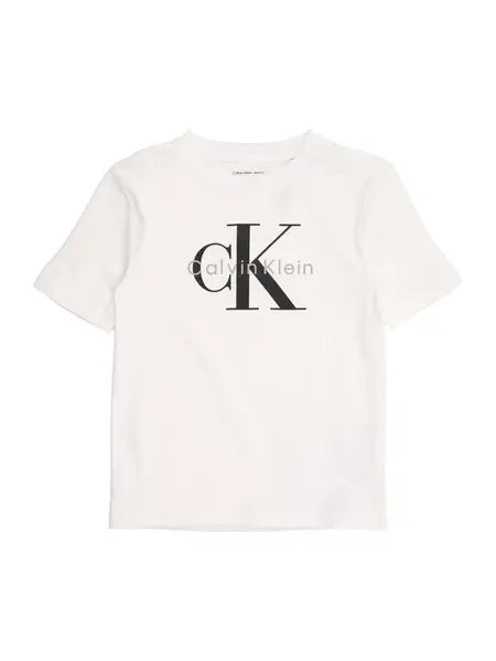 Calvin Klein Jeans Tričko  sivá / čierna / biela