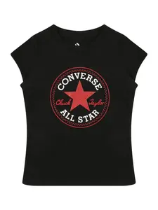 CONVERSE Tričko  červená / čierna / biela
