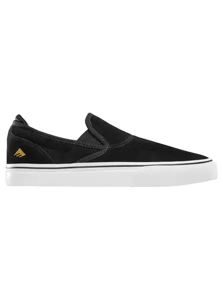 Emerica pánské boty Wino G6 Slip-On Black / White / Gold | Černá | Velikost 10,5 US