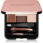 Revolution Brow Sculpt Kit sada pro dokonalé obočí odstín Medium 2.2 g