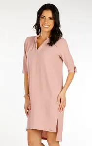 Dámské šaty s krátkým rukávem 5f071 litex růžová xl