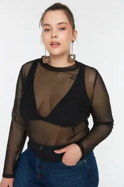 Dámská halenka Trendyol Tulle detailed