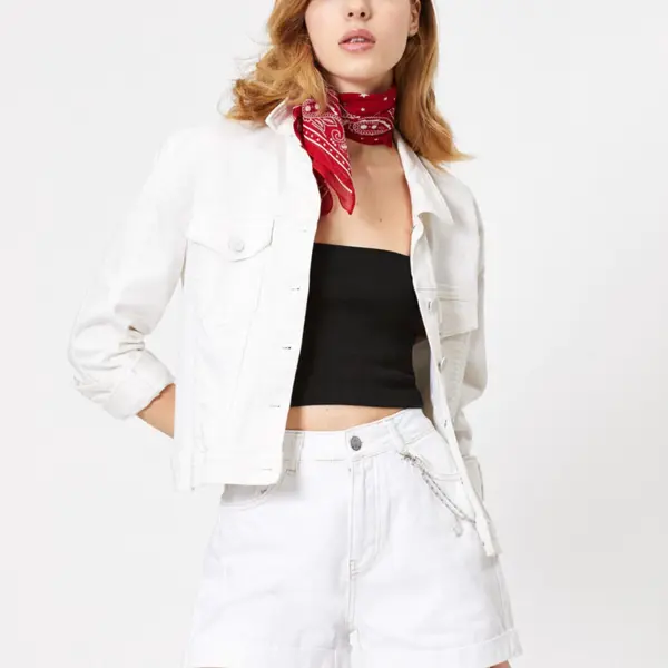 Koton Women's White Shorts & Bermuda