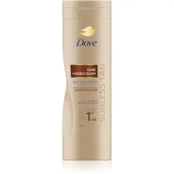 Dove Sunless Tan samoopalovací mléko odstín Dark 400 ml
