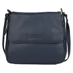 Dámská kožená crossbody kabelka Bellicci Silva - tmavě modrá