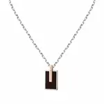 Trussardi Pánsky oceľový náhrdelník s hnedou kožou T-Leather TJAXZ14