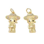 Brass Micro Pave Black Cubic Zirconia Pendants