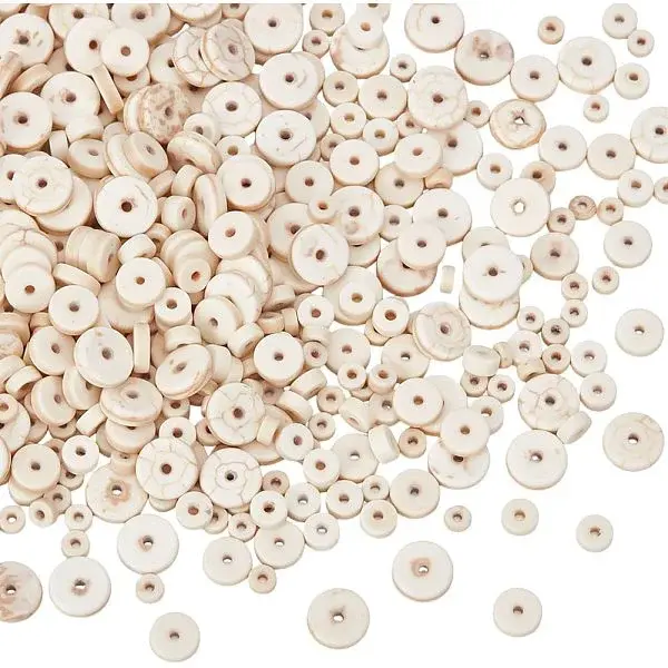 530Pcs 4 Sizes Synthetic Turquoise Beads