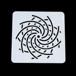 Flower Pattern Eco-Friendly PET Plastic Hollow Painting Silhouette Stencil