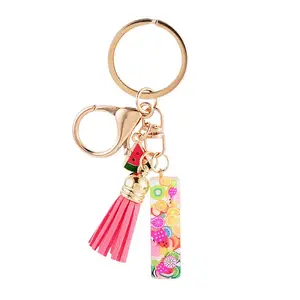 Fruit Series Letter Resin Keychains