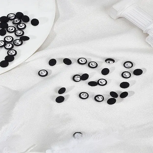 50Pcs 1-Hole Aluminum Buttons