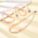 Dyed Round Natural Green Jade Graduated Beaded Necklaces