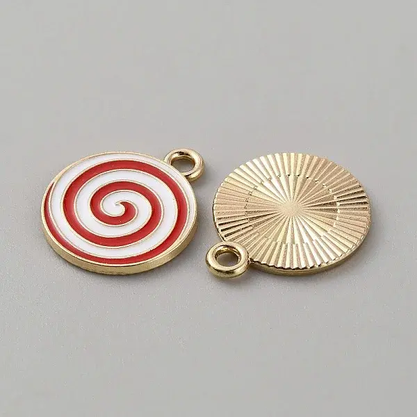 Christmas Themed Alloy Enamel Pendants