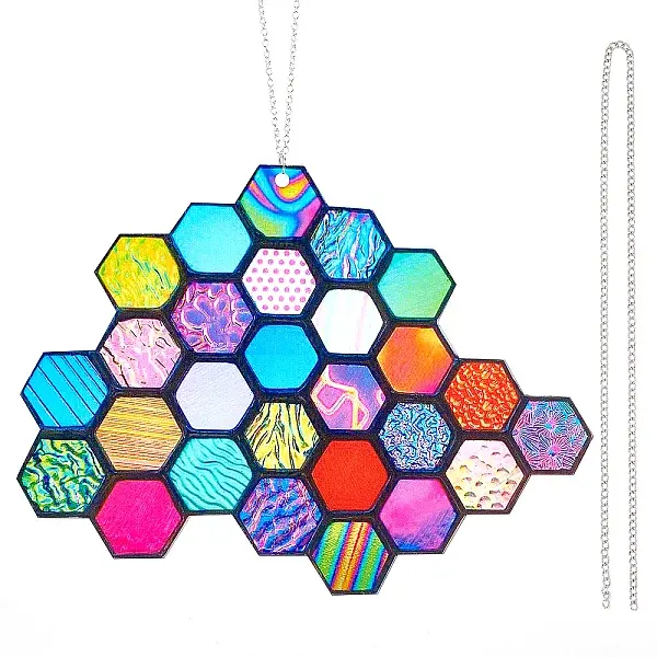 Polymethyl Methacrylate Honeycomb Pendant