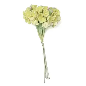 Cloth & Paper & Iron Artificial Mini Flower Bouquet for DIY Crafts