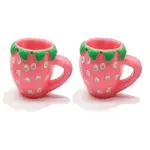 10Pcs Resin Strawberry Water Cup Miniature Ornaments