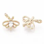 Brass Micro Cubic Zirconia Charms