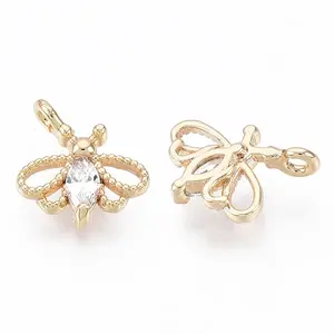 Brass Micro Cubic Zirconia Charms