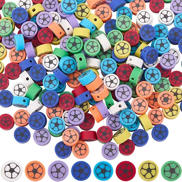 240Pcs 8 Colors Handmade Polymer Clay Bead Strands