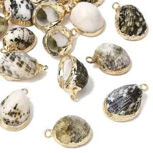 Brass & Natural Shell Pendants