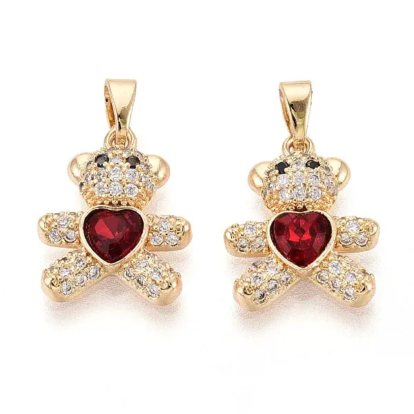 Brass Micro Pave Cubic Zirconia Pendants