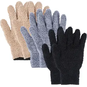 6Pcs 3 Colors Superfine Fiber Dedusting Gloves