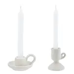 2Pcs 2 Style Ceramic Candle Holder