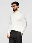 Ombre Men's knitted half turtleneck with viscose - cream
