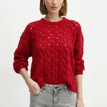 Svetr Guess TAWNYA dámský, červená barva, hřejivý, W5RR77 Z3J20