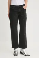 Džíny PURPLE BRAND SLIM CROP dámské, černá barva, D1001-CRBL224