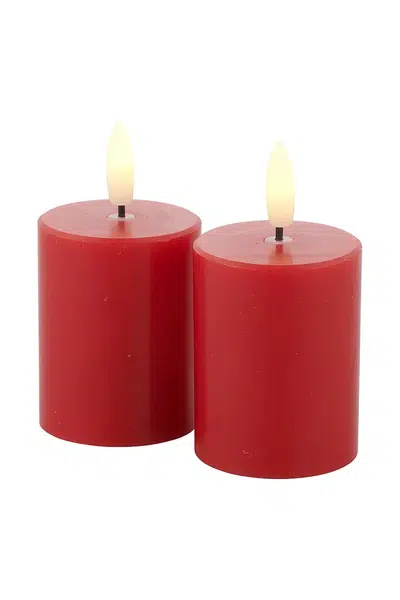 Sada LED svíček Sirius Sille 2-pack červená barva