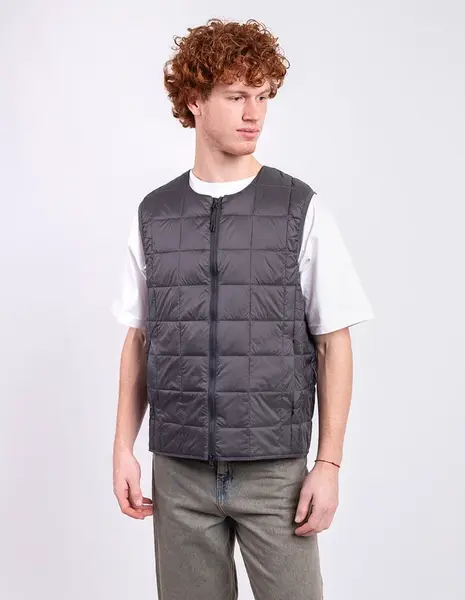 Taion Crew Neck Zip Down Vest D.CHARCOAL S