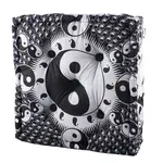 Dini Meditační polštář JIN - JANG, barva bílá/černá