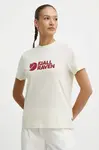 Tričko Fjallraven Fjällräven Logo Tee béžová barva, F87146