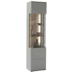 MID.YOU VITRÍNA, šedá, barvy dubu, 50/207/38 cm