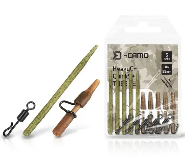 Delphin set závesky a prevleky na obratlíky camo heavy + quicks #4 + tube 5 ks