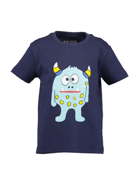 BLUE SEVEN Tričko  námornícka modrá / pastelovo modrá / žltá / biela