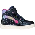 Geox J SKYLIN Dievčenská voľnočasová obuv, tmavo modrá, veľkosť