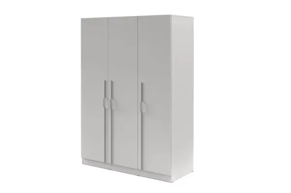 Šatní skříň Braga BR2 - Bez zásuvek Barva korpusu: Šedá, Úchytky: Kovové