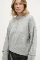 Svetr Answear.LAB dámský, šedá barva, hřejivý