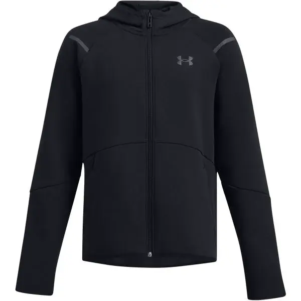 Under Armour UNSTOPPABLE FLEECE Chlapčenská mikina, čierna, veľkosť M