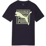 Puma GRAPHIC CAT TEE Dětské triko, tmavě modrá, velikost