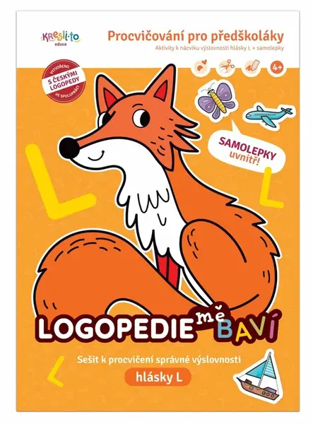 Logopedie mě baví - hláska L + samolepky (poškozená) - Škodová Lucie