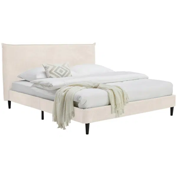 Livetastic ČALOUNĚNÁ POSTEL, 180/200 cm, krémová