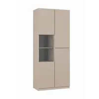 MID.YOU VITRÍNA, šedohnědá, 79,4/187,5/40 cm