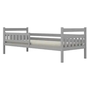 Posteľ Dawid štandard + zábrana 80x180 sivá